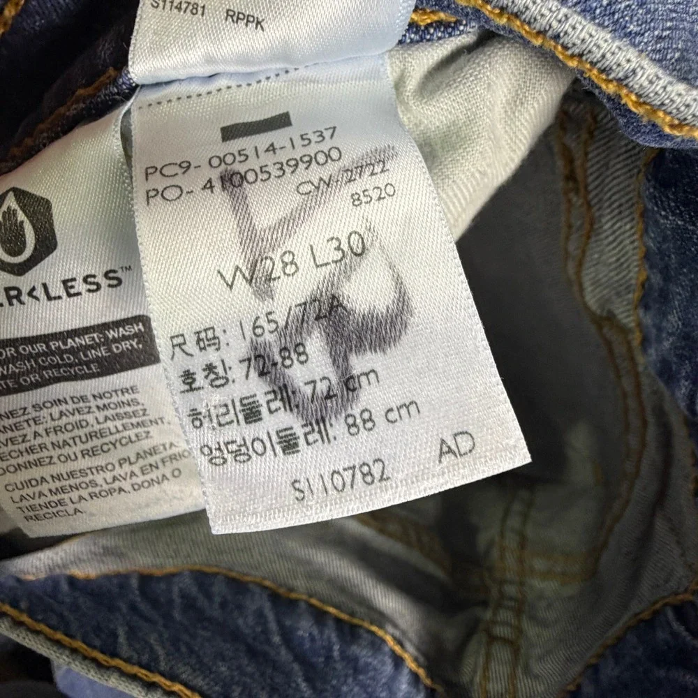 Levi's Jeans Mens 28x30 (fits 28x18) 514 Straight Fit Blue Denim EUC